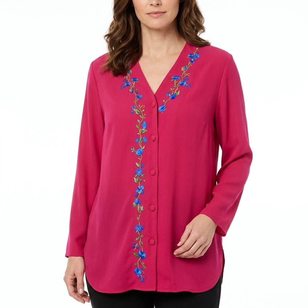NWT S.G. SPORT COLLECTION H808 Floral Embroidered Women Size Small